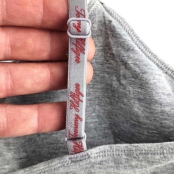 ⭐️2/ $30⭐️ Tommy Hilfiger Women's Bralette Wireless Heathered Grey Stripes Sz M - Picture 6 of 11